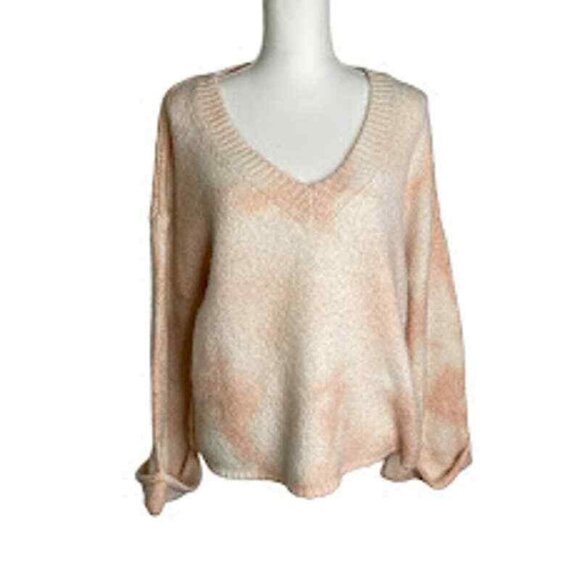 Anthropologie Chunky Knit Oversized V-Neck Sweater - Picture 1 of 6